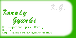 karoly gyurki business card